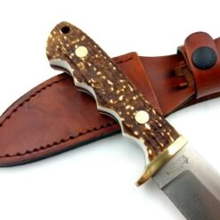 SCH1116408 Couteau De Chasse Schrade Uncle Henry Lame Acier 7Cr17MoV Etui Cuir - Livraison Gratuite