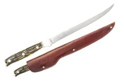 SCH1116432 Couteau Schrade Uncle Henry Fillet Lame Acier 7Cr17MoV Etui Cuir - Livraison Gratuite