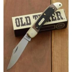Couteau Schrade Old Timer Pioneer Sawcut Lame Acier7Cr17 Manche Abs SCH123OT - Free Shipping
