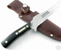 Couteau SCHRADE OLD TIMER Deerslayer Fixed Knife + Etui Cuir SCH15OT - Livraison Gratuite