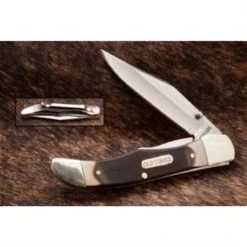 Couteau Schrade Old Timer Pioneer Lame Acier 7Cr17 Manche Abs Façon Os Linerlock SCH223OT - Free SHipping