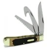 Couteau Schrade Old Timer Premium Trapper 3 Lames Saw, Guthook, Clip Manche Delrin SCH69OT - Free Shipping