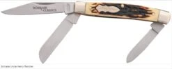Couteau Schrade Uncle Henry Rancher 3 Lames Acier Carbone/Inox Manche Delrin SCH834UH - Free Shipping