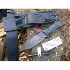 Couteau De Survie Schrade Frontier Carbone 1095 Manche TPE Etui Nylon SCHF36 - Free Shipping