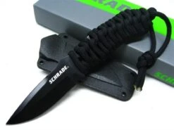 Couteau Schrade Neck Lame Acier 9Cr18MoV Manche Paracorde Etui Kydex SCHF46 - Free Shipping