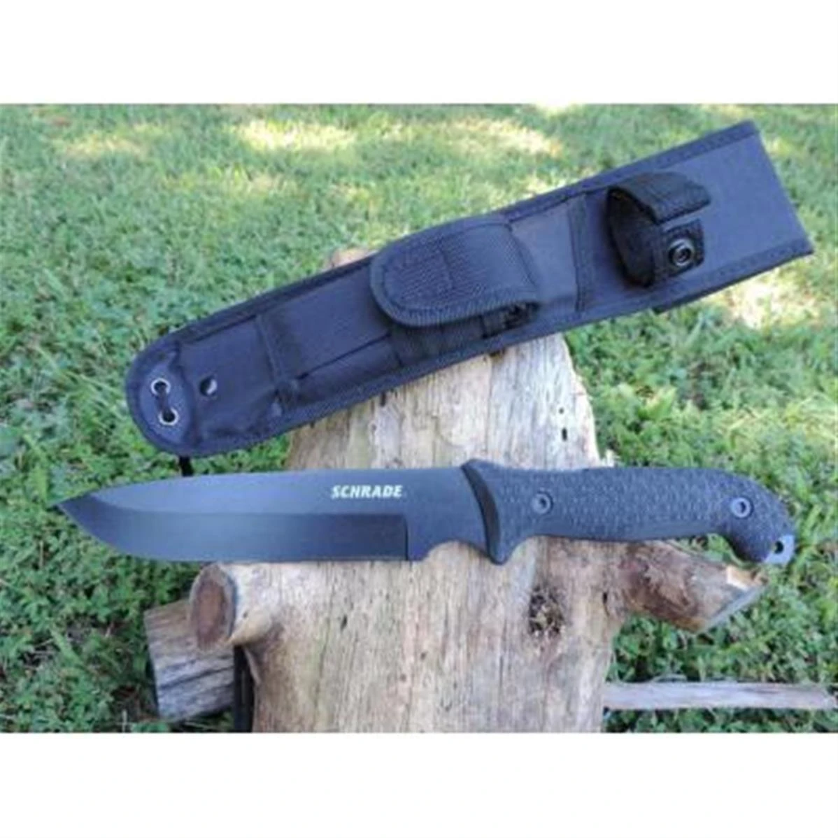 Couteau Bushcraft Schrade Frontier Black TPE Carbone 1095 Manche TPE Etui Nylon SCHF52 - Free Shipping 1 Couteau Bushcraft Schrade Frontier Black TPE Carbone 1095 Manche TPE Etui Nylon SCHF52 - Free Shipping