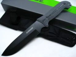 Couteau Bushcraft Schrade Frontier Acier Carbone 1095 Manche Micarta Etui Nylon SCHF52M - Free SHipping