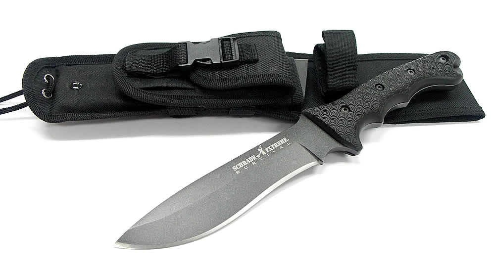 Schrade Fixed Blade SCHF9, 1095 Carbon Steel, Couteau à Lame Fixe, Brian Griffin Design 1 Schrade Fixed Blade SCHF9, 1095 Carbon Steel, Couteau à Lame Fixe, Brian Griffin Design