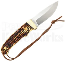 Couteau Schrade Uncle Henry Pro Hunter Lame Acier 7Cr17 Manche Delrin Façon Cerf Etui Cuir SCHPH1N - Free Shipping